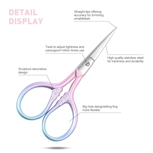 Lobodt Stainless Steel Facial Hair Scissors - Eyebrow & Beard Trimmer