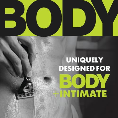 Gillette Labs Body & Intimate Razor for Men with Handle, Blade Refills & Shower Hanger