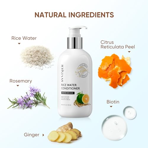 Svvimer Rice Water Hair Growth Conditioner 10oz - Biotin & Thickening