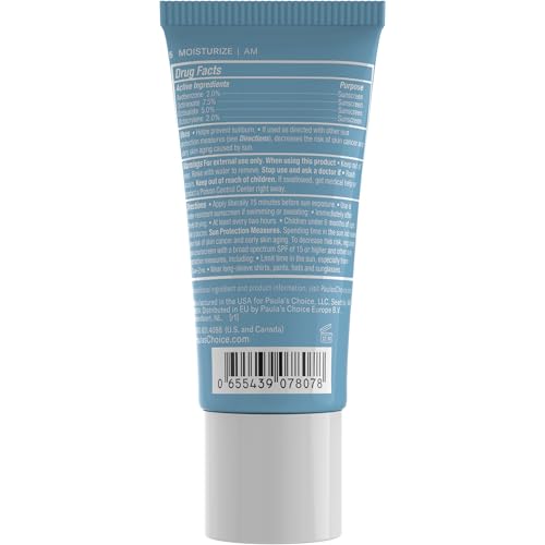Paula's Choice RESIST Daily Hydrating Fluid Face Moisturizer with SPF 50 Sunscreen, Face Sunscreen for Oily Skin, Chamomile & Vitamin E, UVA/UVB Protection, Fragrance-Free, TSA Friendly