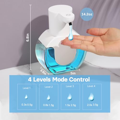 VZZNN 2 Pack Touchless Automatic Soap Dispenser 420ML