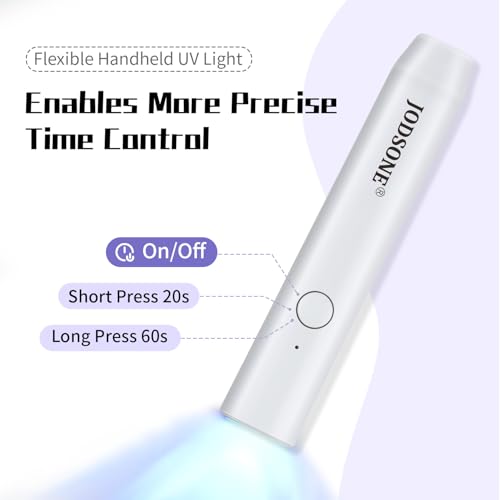 JODSONE Handheld UV Gel Nail Lamp - Cordless Mini Nail Dryer