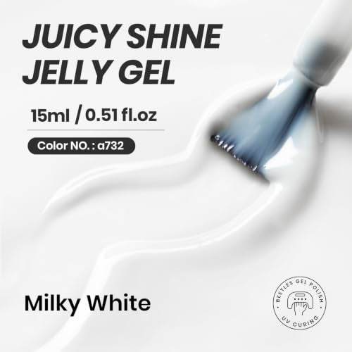 Beetles Milky White Jelly Gel Nail Polish 15ml