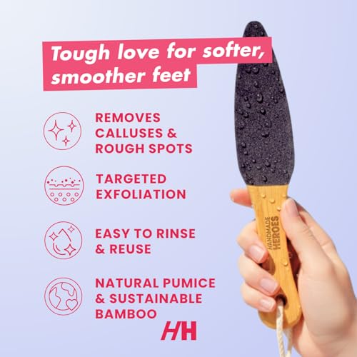 Handmade Heroes Natural Foot Exfoliator Scrub for Cracked Heels & Dry Skin