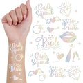 Bride Squad 80+ Bachelorette Party Temporary Tattoos Metallic