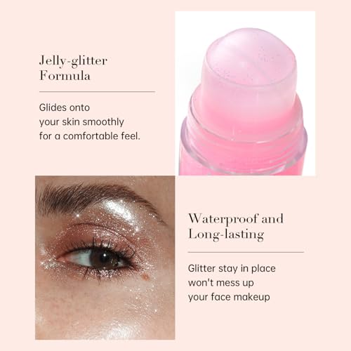 Roll-On Holographic Glitter Gel for Face & Body Shimmer