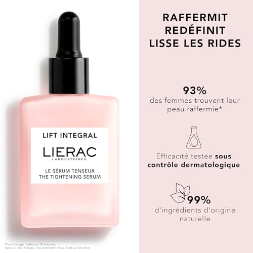 Lierac Lift Integral Tightening Hyaluronic Acid Serum for Face - Firming Face Serum with Collagen, Elastin & Hyaluronic Acid for Woman, Smoother Skin and Visible - 30ml