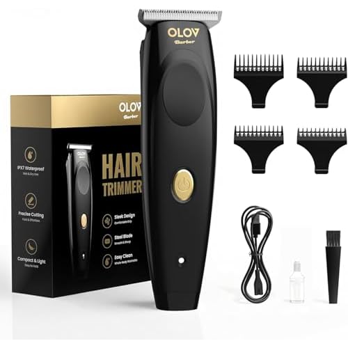 Hair Trimmer for Men, Cordless T-Blade Beard Trimmer, Professional Rechargeable Hair Clippers for Hair Mustache Cutting & Grooming