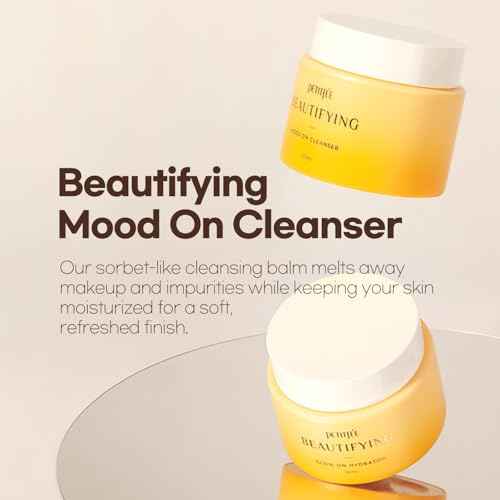 Petitfee Beautifying Mood On Cleanser 3.38 fl. oz. (100ml) - Cleansing Balm, Makeup Removal, Pore Cleansing, Dissolves Sunscreen, Moisturizing Finish with Citrus Aroma Oil, Korean Skincare