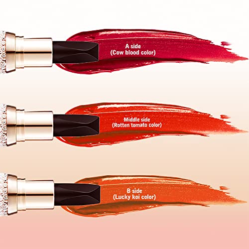 3-in-1 Velvet Matte Lipstick - Red Shades, Long Lasting