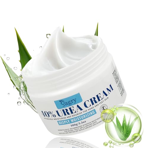 Urea Cream 40 Percent for Feet Maximum Strength, Foot Cream for Dry Cracked Heels Feet Knees Elbows Hands, Urea 40% Cream for Deep Moisturizes, Callus Remover, Heel Crack Repair