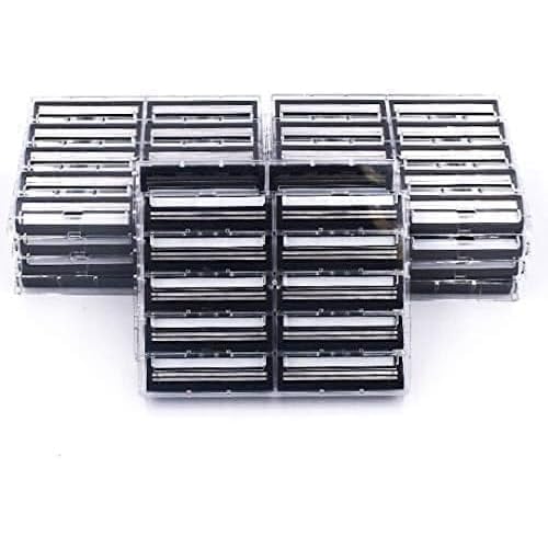 ** 200 Count ** Taconic Shave Twin Blade Razor Refill Cartridges with Lubricating Strip - Compatible with Gillette Trac 2, Gillette Atra, Vector and Contour Razor Handles -Made in The USA