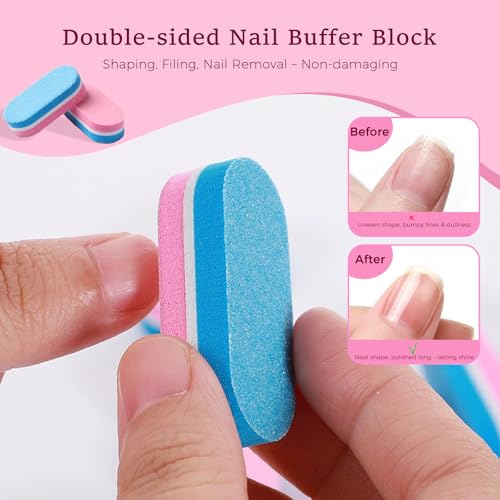 50-Pack Dual Grit Nail Buffer Blocks | 100/180 Grit