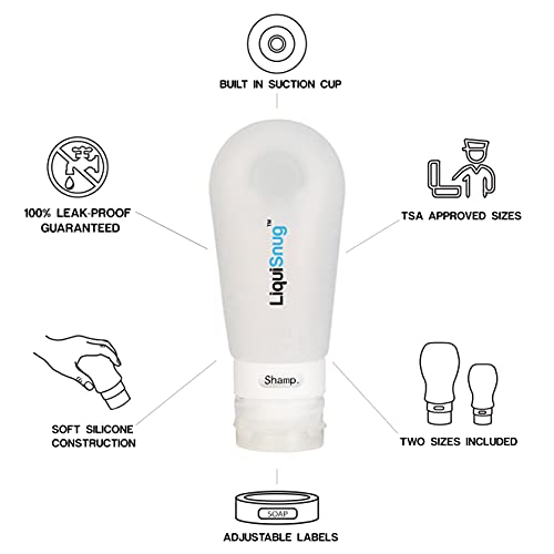 Leak Proof Travel Bottles | TSA Approved Silicone Toiletry Set