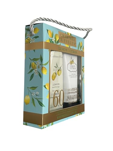 Crabtree & Evelyn Lemon Citron Hand Therapy Cream & Scrub Set, 3.5 oz