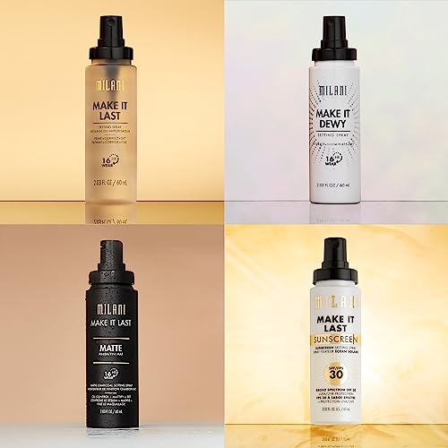 Milani Setting Spray + Primer, Make It Last Matte- Oil Absorbing Charcoal Formula to Control Shine, Matte Finish Setting Spray for Makeup and Primer for Oily Skin, Prime +Correct + Set, 2.03 Fl. Oz