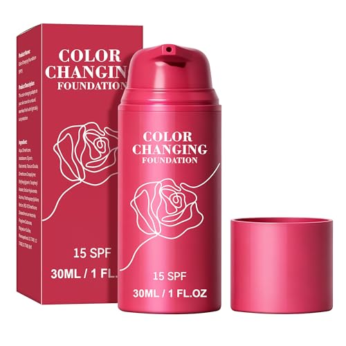 Color-Changing Foundation for All Skin Tones, Long-Lasting Liquid