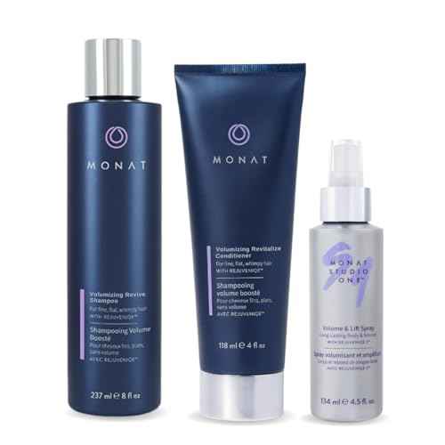 MONAT Revive Volumizing System ? Hair Volume Enhancer Set with Revive Shampoo Volumizing Conditioner & Volume And Lift Spray