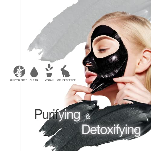 Epielle Black Charcoal Peel Off Face Mask | Deep Pore Cleansing with Activated Charcoal | Detoxifying and Purifying Blackhead Remover Mask | 6.0 fl oz | 2 Bulk Pack