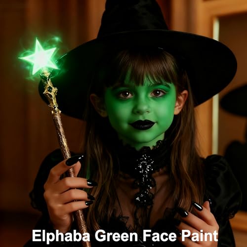 MEICOLY 9 Colors Face Body Paint Set,1.01x9oz/Box,Water Based Washable Face Paint for Adult Kid,Elphaba Green Face Paint,Safe Body Paint for Skin,Red White Blue Face Painting Kit for Halloween Makeup