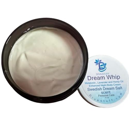 Diva Stuff Dream Whip Swedish Dream Salt Scent, Magnesium Enhanced Night Body Cream for Relaxation and Bedtime Routine, Swedish Dream Salt Scent Is Peaceful and Clean ? 8 oz (Made in the USA