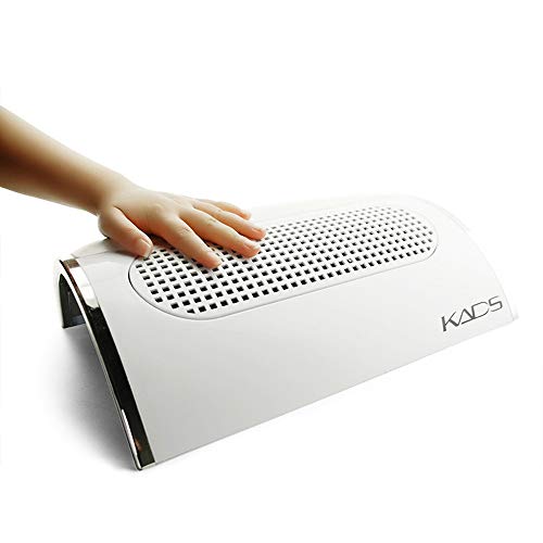 Nail Dust Collector Suction Extractor - Powerful Vacuum Cleaner with 3 Fans & 2 Dust Collection Bags for Acrylic Nail Salon
