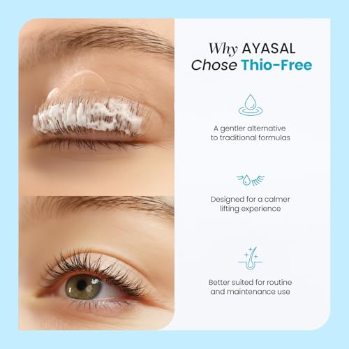 AYASAL Lash Lift Kit Refills: Step 1+2 Refill Set, Korean Thio-Free Lash Perm - Professional Long Lasting Results up to 6-8 Weeks - Eyelash Curling Set at Home - Set for 5 Applications