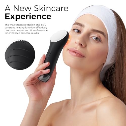 Electric Facial Cleansing Brush with 4 LED Light & 5 Vibration Levels