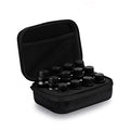 mollensiuer Essential Oil Carrying Case Rectangle Case for Standard 5ml 10ml 15ml Orificer Bottle Dropper Bottle Roller Bottles Protection for up to 12 - Bottles not Included (Black)