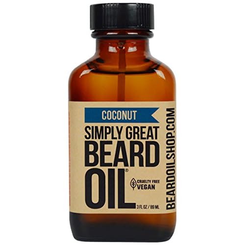 COCONUT Scented Beard Oil - Beard Conditioner 3 Oz Easy Applicator - Natural - Vegan and Cruelty Free Care for Beards - America's Favorite - Gifts for Men with Beards