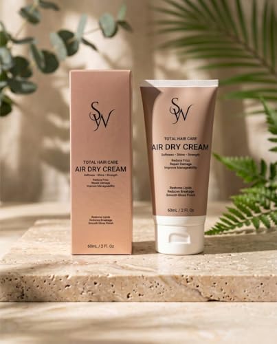 Swag Air Dry Hair Cream with Natural Oils & Vitamins, Frizz Control, Shine, 60ml