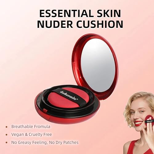 Cushion Foundation ? Hydrating Velvet Matte Finish, 24H Long-Lasting Waterproof Korean BB Cream Compact, Breathable Skincare Base with 3 Shades (Ivory, Beige, Latte) (02#BEIGE)