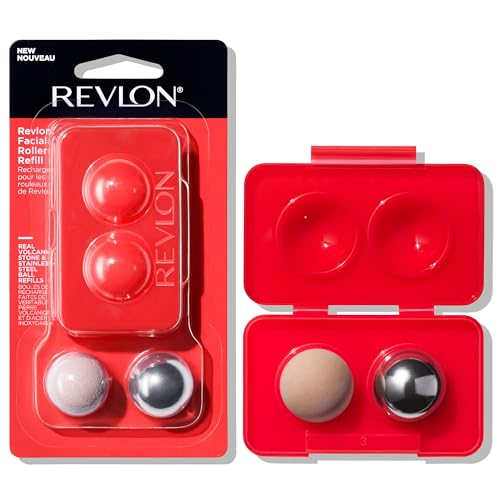 Facial Roller Refill Pack with Volcanic & Stainless Steel Stones - Reusable & Eco-Friendly