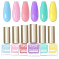 Summer Pastel Nail Polish Set - Quick Dry, No UV Light Needed