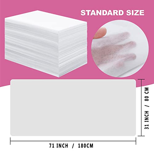 XATUMO 100 Pack White Disposable Massage Bed Sheets 31 x 71 Inches Spa Covers