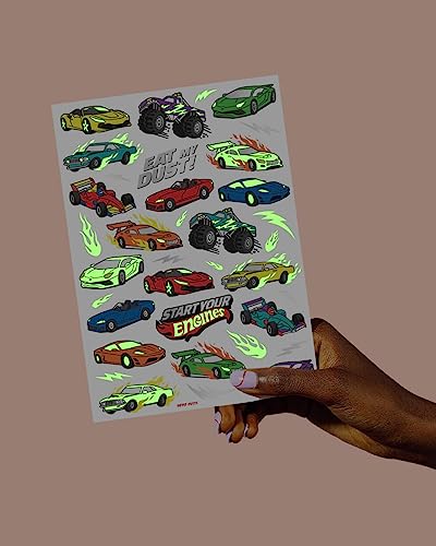 xo, Fetti Glow in Dark Car Temporary Tattoos - 42 Pack