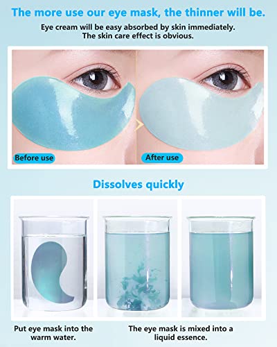 Under Eye Patches (60Pcs) - Upgraded Eye Mask Hyaluronic Acid & Collagen, Eye Treatment Mask, Under Eye Bag Treatment, Eye Mask for Puffy Eyes, Anti-Aging, Anti-Wrinkle, Under eye Dark Circles