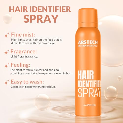 Hair Identifier Spray for Face Dermaplaning — Orange, 1 Pack by Arstech