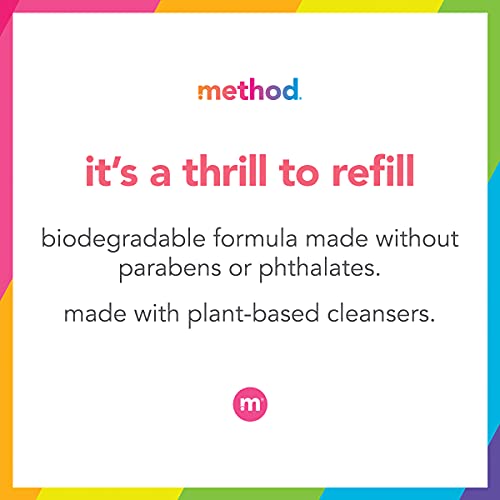 Method Gel Hand Soap Refill, Vanilla + Raspberry, Biodegradable Formula, 34 Fl Oz (Pack of 2)