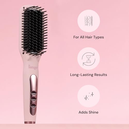 L'ANGE HAIR Le Vite Straightening Brush - Dual-Voltage Hot Tool for Frizz-Free Hair
