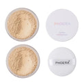 2 Pack PHOERA Setting Powder with Velour Puff, Cool Beige