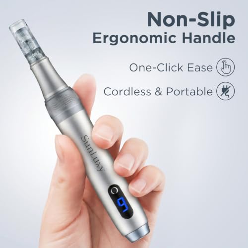 Microneedling Pen Kit 0.25mm for Home Skin Care - Derma Roller for Men & Women
