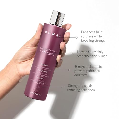 MONAT Smoothing Anti Frizz Shampoo & Hair Treatment Set - Vegan Heat Protection