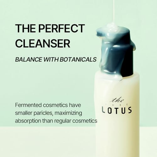 THEPURELOTUS Jeju Botanical pH Balancing Cleanser (6.76 fl.oz) - Mildly Acidic pH6.5, 2-in-1 Gentle Daily Gel-to-Foam Korean Face Wash, Vegan Cleanser