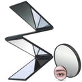 4-Way 360° Makeup Mirror + 15X Magnifying Mirror Set