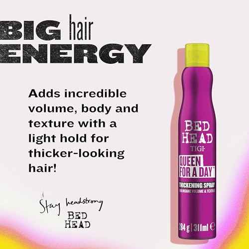 TIGI Bed Head Volumizing Hair Spray, Queen For A Day, for Thickening and Texturizing Fine Hair, 10.5 oz