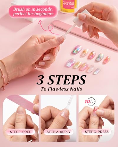Super Strong Nail Glue for Press On & Acrylic Nails, 10ml