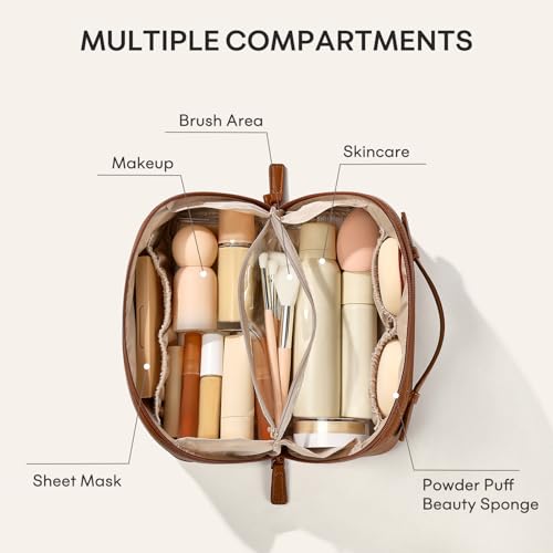Mibasies Large Capacity Waterproof Makeup Bag for Travel