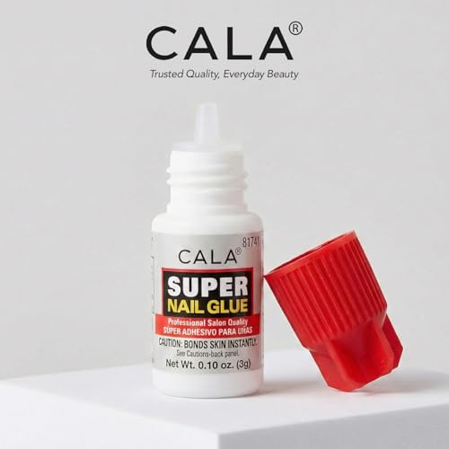 CALA Professional Quick Dry Nail Glue Pack of 4 - Strong Hold for Tips & Art