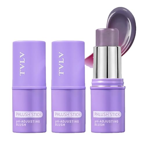 pH Blush Stick Multi-Use, 2pcs Hydrating Cream Blush for Cheeks, Eyes & Lips